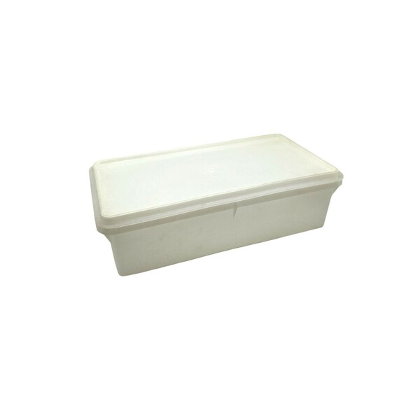 Tupperware Other - Vintage Tupperware White Rectangular Storage Container 677-1 with Lid USA 12x7x4